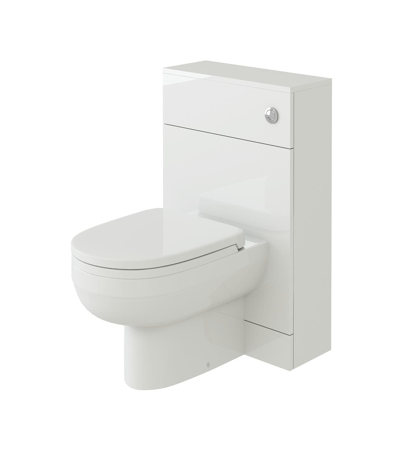 Modern White Close Coupled Toilet with Cistern Soft Close Seat Bathroom WC (SLK630) - Buy now for stylish home upgrades!