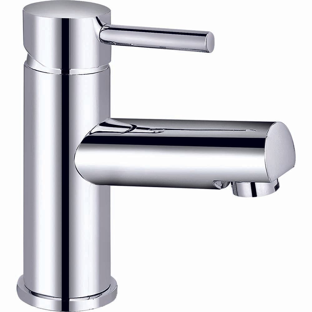 Dixon Round Lever Mono Basin Mixer Tap with Waste - Chrome featuring a sleek design for modern bathrooms. Perfect for stylish bathroom renovations and upgrades in the UK.