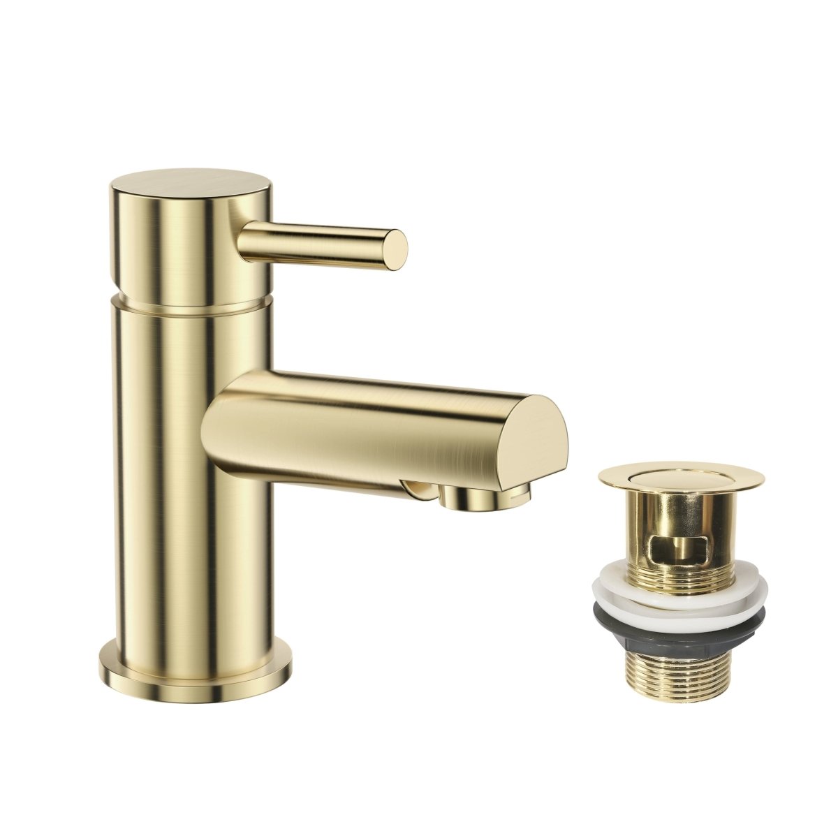 Dixon Round Lever Mono Basin Mixer Tap with Waste