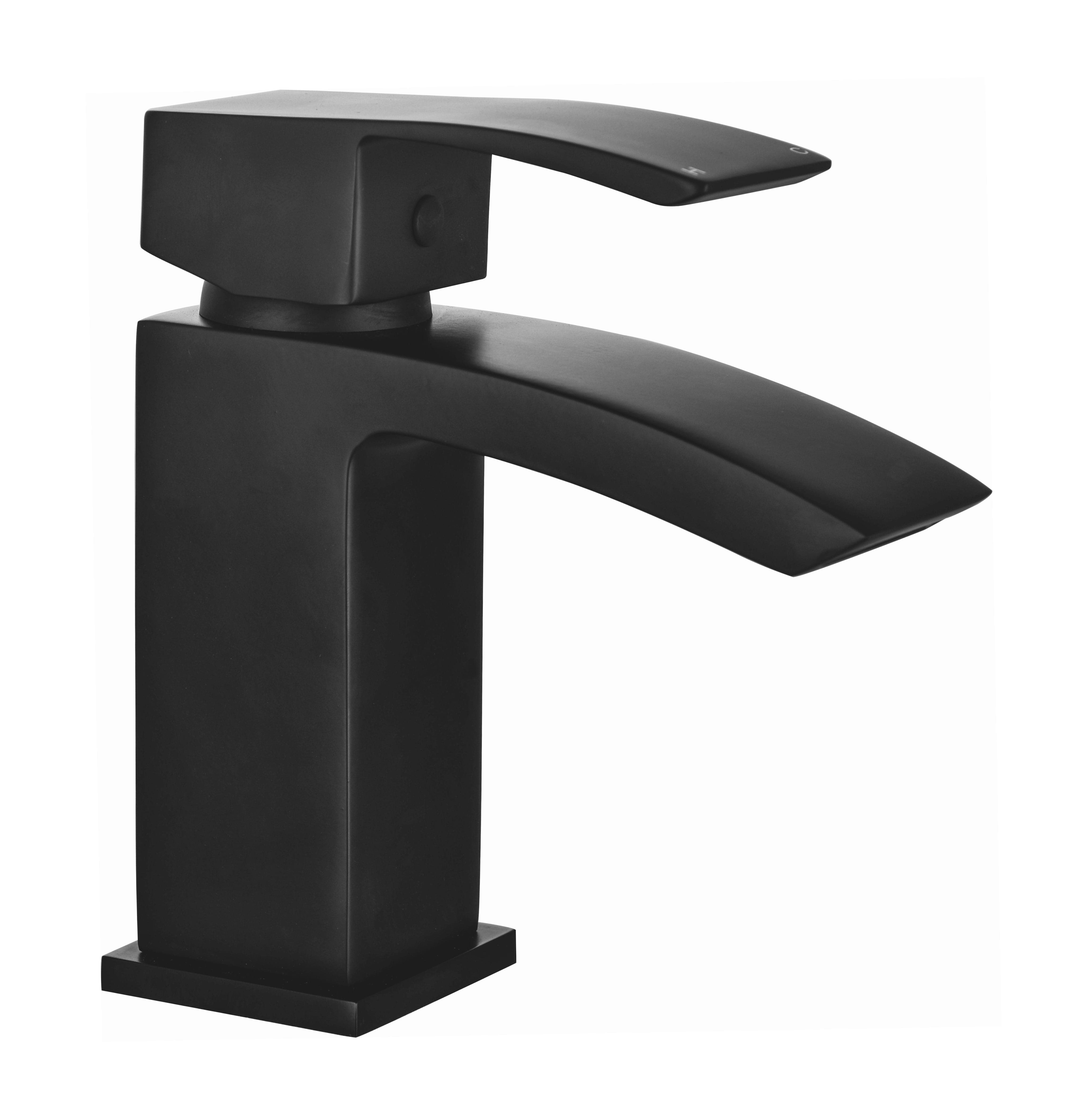 Trace Mono Basin Mixer Tap with Waste - Matt Black, sleek design for modern bathrooms. Buy now for quality and style at Bathroom4Less.