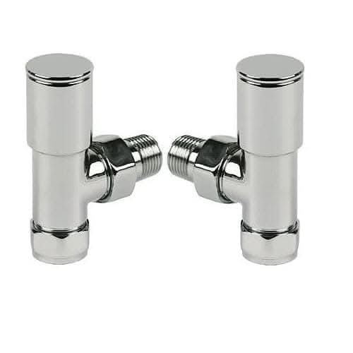 Prima Round Radiator Valve Pair Bathroom4Less