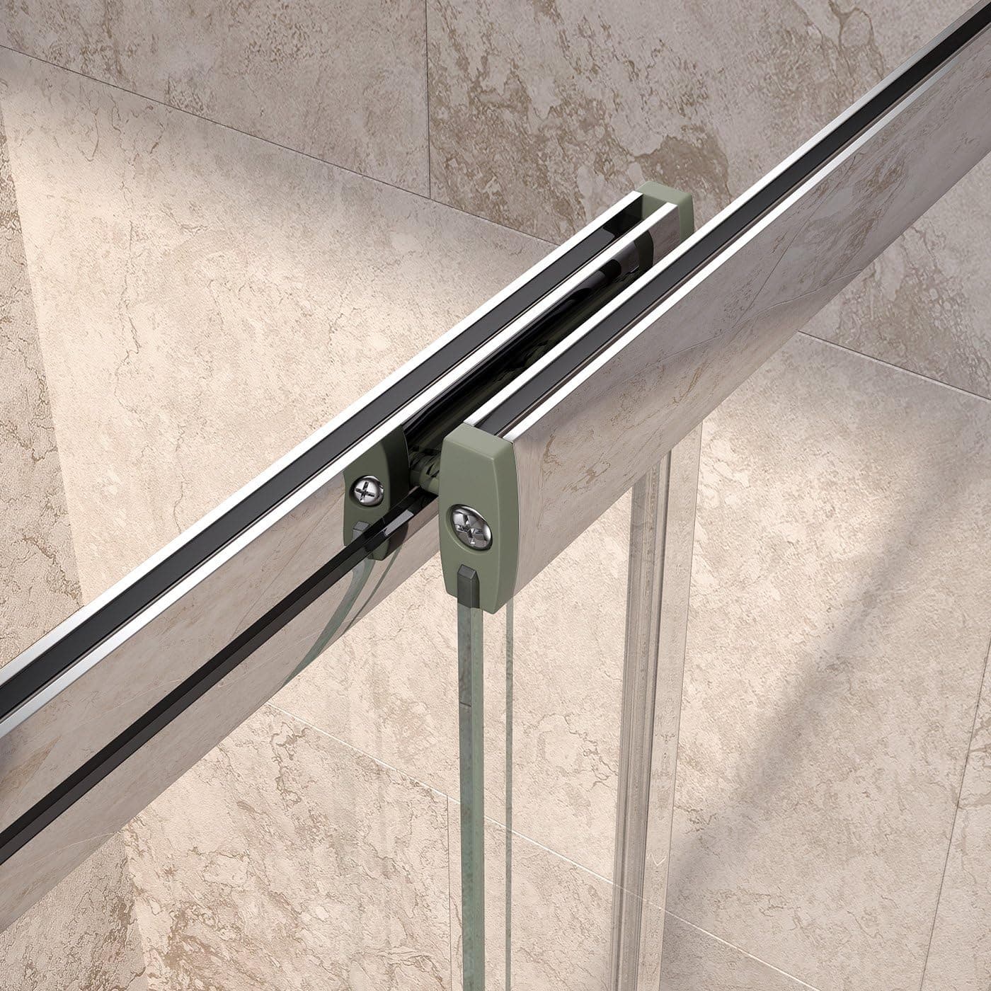 Modern Shower Bath Screen With Panel - 1400mm x 830mm - Chrome
