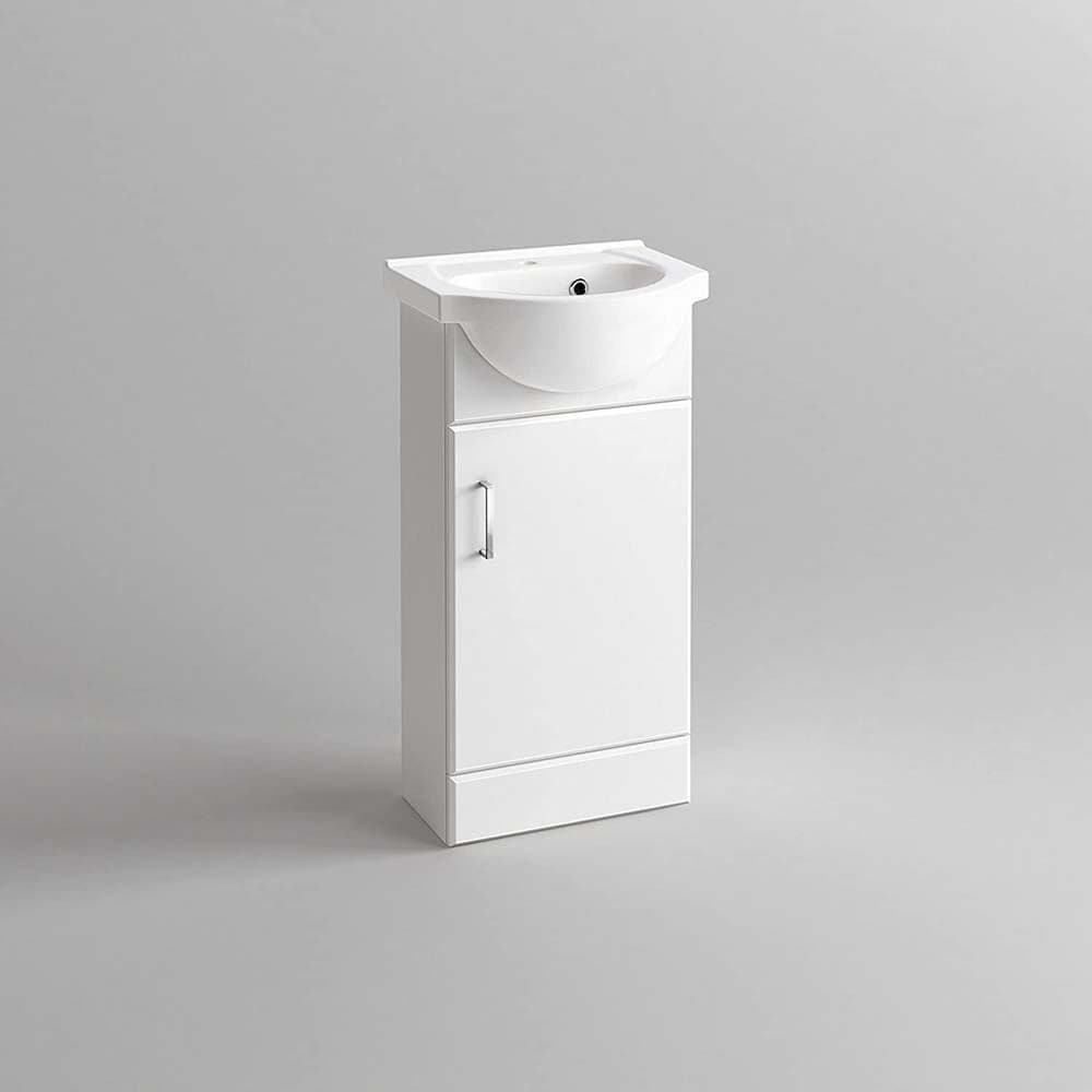 Petite Modern Bathroom Suite - Gloss White