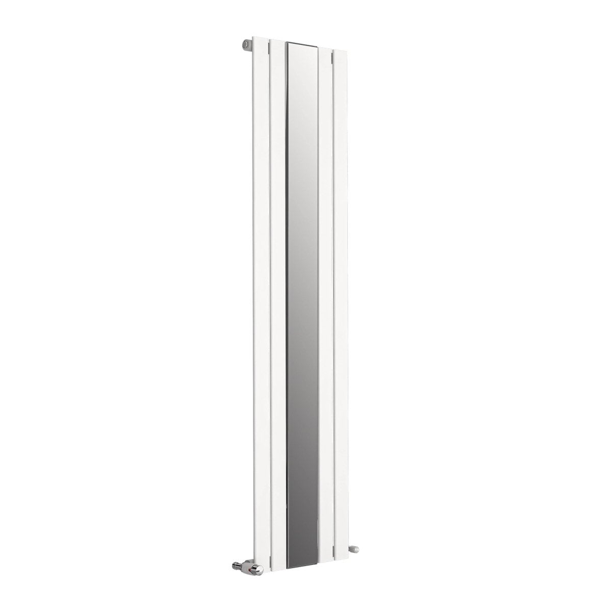 Belgravia Vertical Single Slim Flat Mirrored Panel Radiator Anthracite Grey