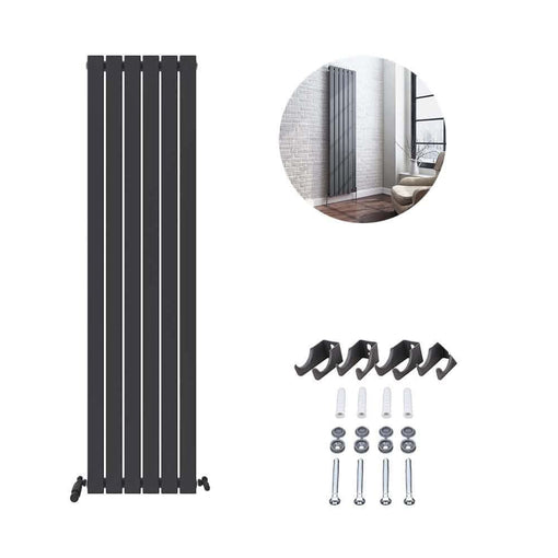 iBathUK Apex Vertical Single Slim Flat Panel Radiator, Designer Radiators, Slim Radiator