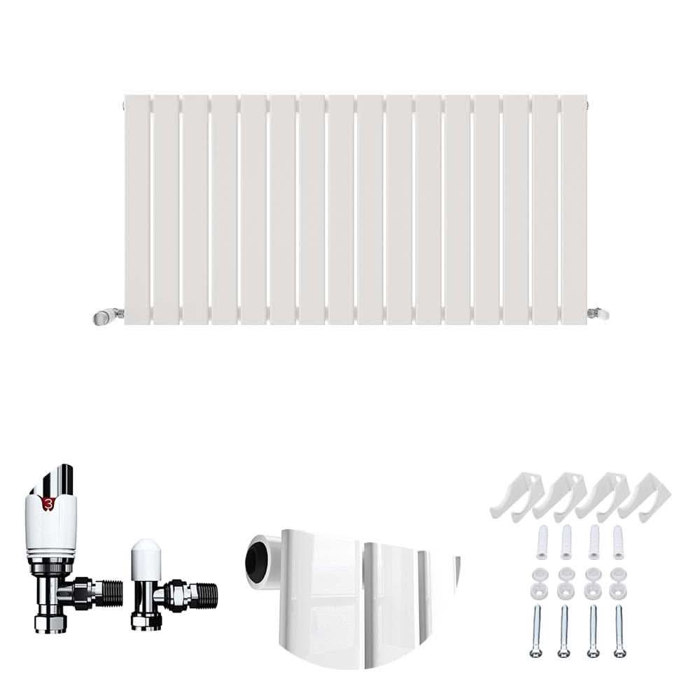 iBathUK Apex Horizontal Single Panel Slim Flat Radiator, Designer Radiator, Modern Radiators