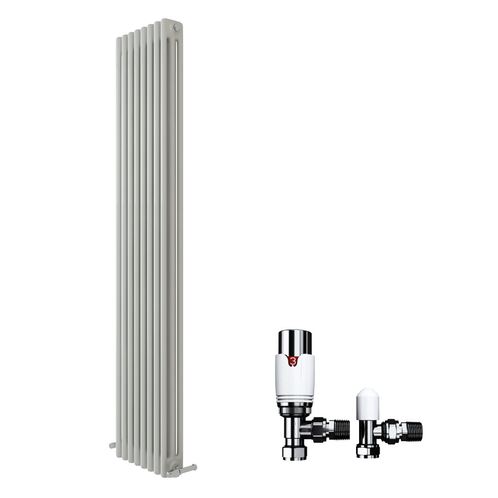 iBathUK Regency Tall Vertical Column Radiator, Triple Panel Radiators, Slim Radiator, Wall Mounted for Bathroom,Kitchen,Living Room with Radiator Valve