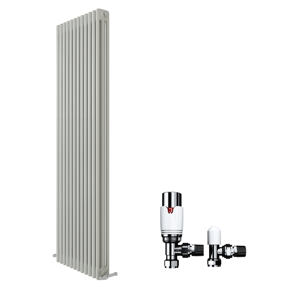 iBathUK Regency Tall Vertical Column Radiator, Triple Panel Radiators, Slim Radiator, Wall Mounted for Bathroom,Kitchen,Living Room with Radiator Valve