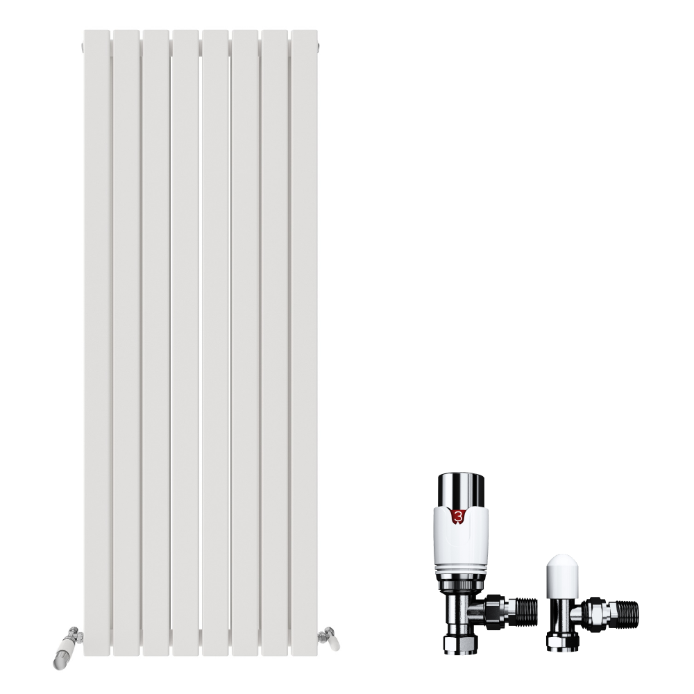 iBathUK Apex Vertical Double Panel Slim Flat Radiator, Designer Radiator, Vertical Radiators