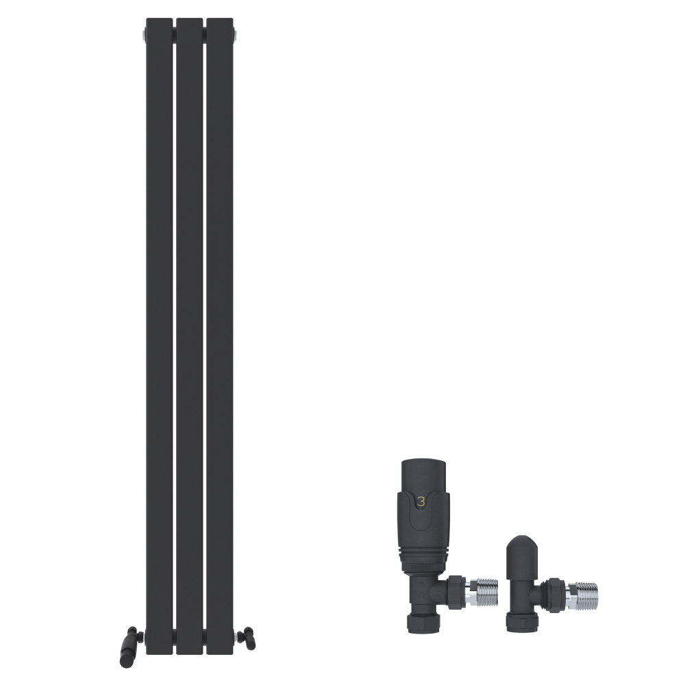 iBathUK Apex Vertical Single Panel Slim Flat Radiator, Designer Radiator, Vertical Radiators