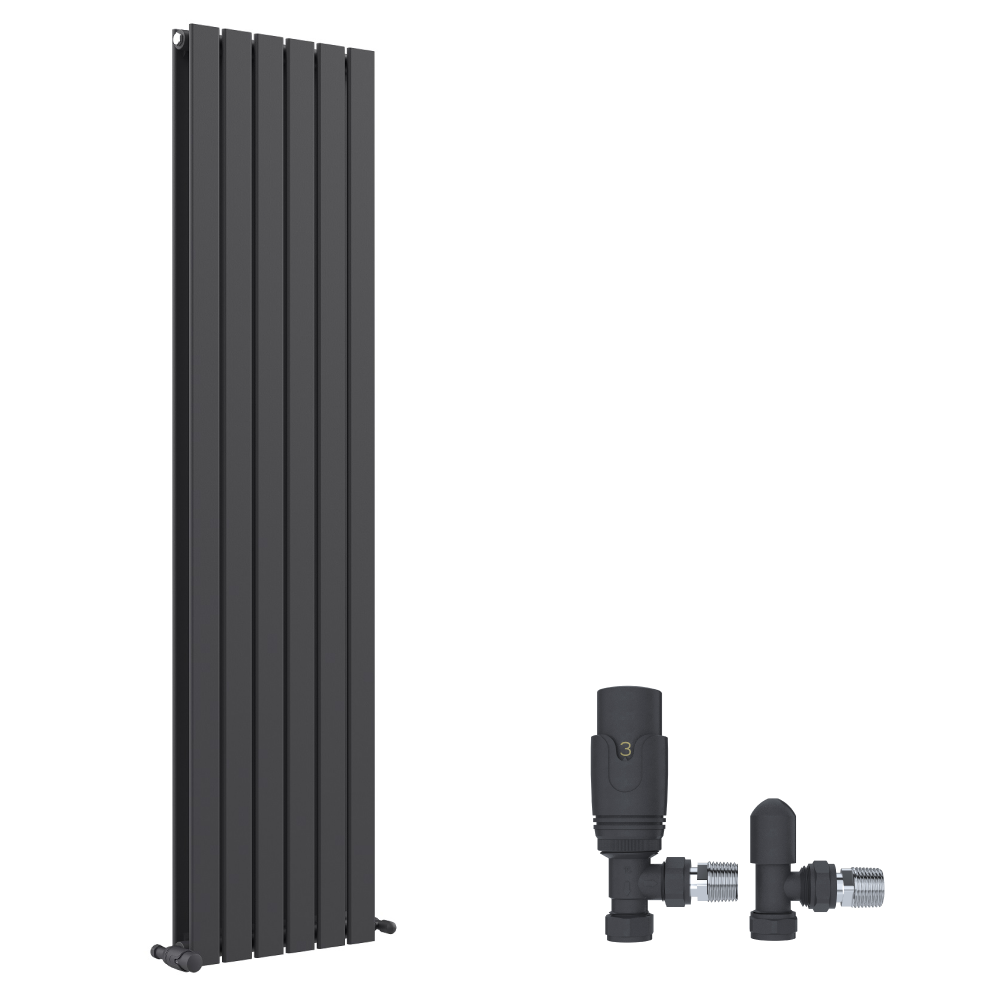 iBathUK Apex Vertical Double Panel Slim Flat Radiator, Designer Radiator, Vertical Radiators