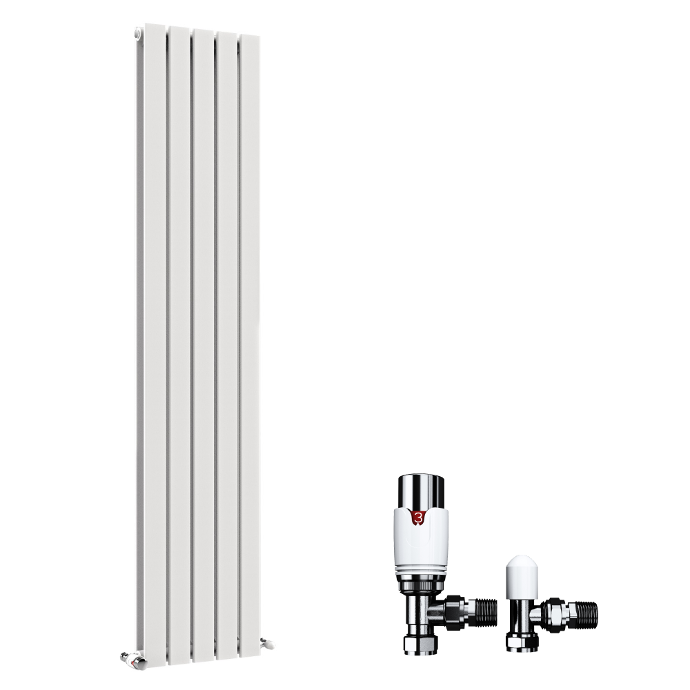 iBathUK Apex Vertical Double Panel Slim Flat Radiator, Designer Radiator, Vertical Radiators