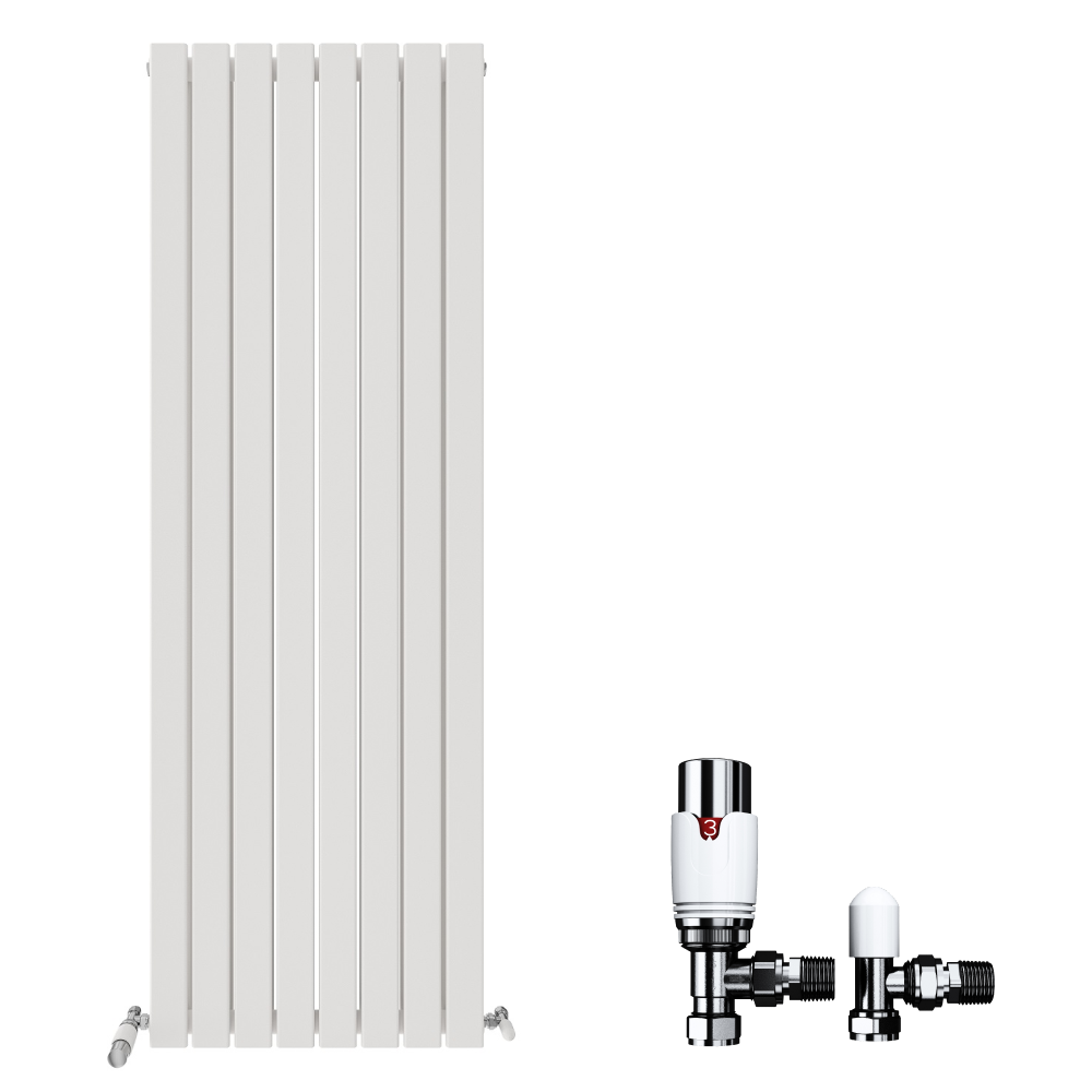 iBathUK Apex Vertical Double Panel Slim Flat Radiator, Designer Radiator, Vertical Radiators