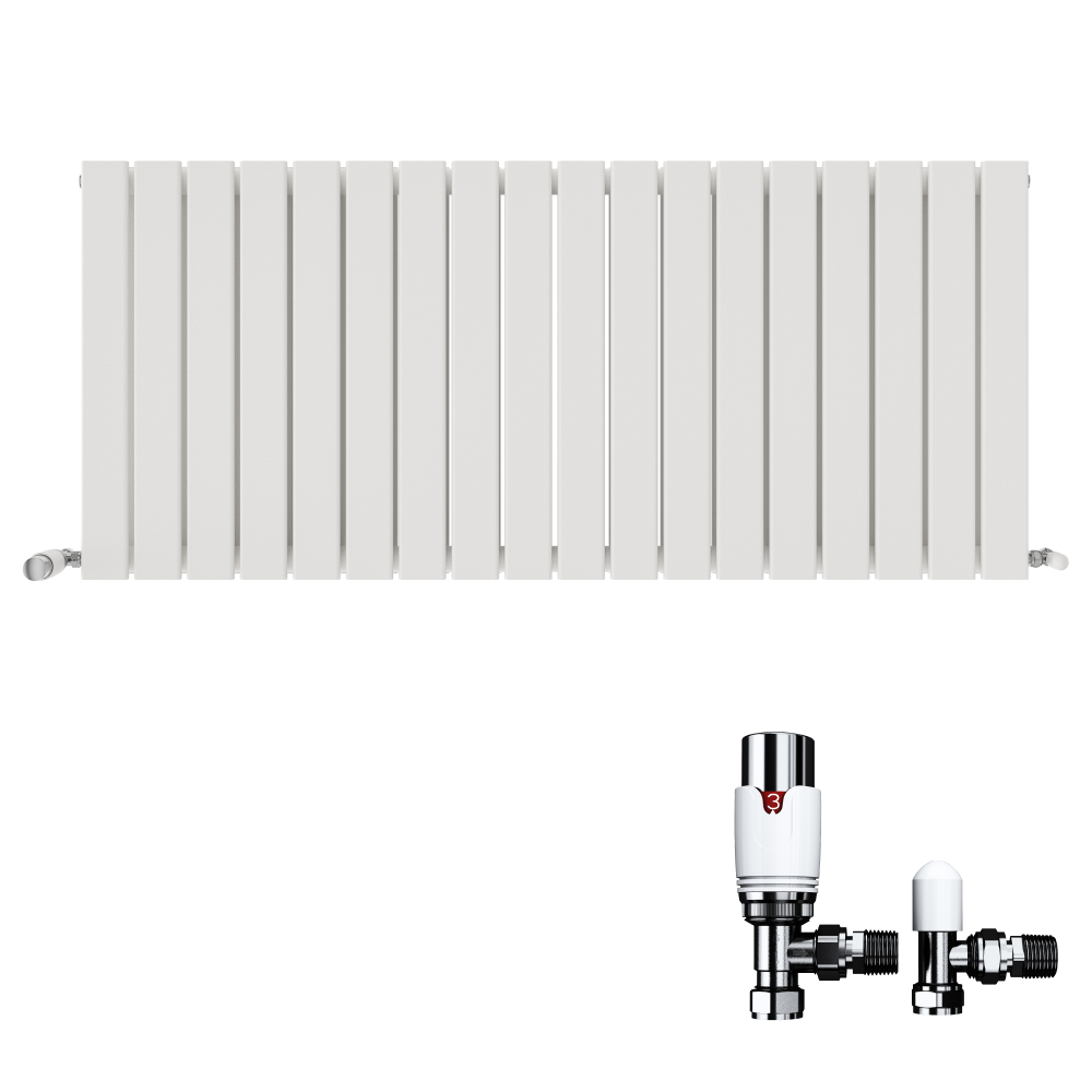 iBathUK Apex Horizontal Radiators, Double Slim Flat Panel Radiator, Designer Radiators, Double Panel Radiators