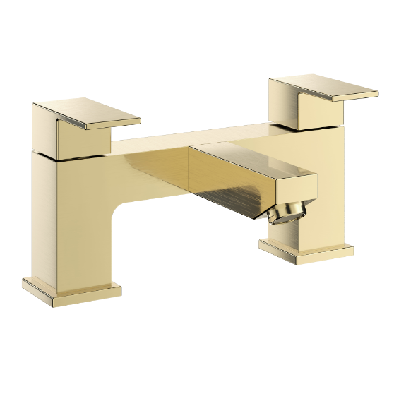 Margate Modern Bath Filler Mixer Tap Bathroom Tub Faucet - Brushed Brass