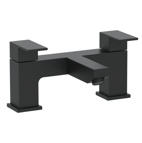 Munro Square Bath Filler Mixer Tap - Matt Black, sleek design for modern bathrooms. Buy now for stylish UK homes.