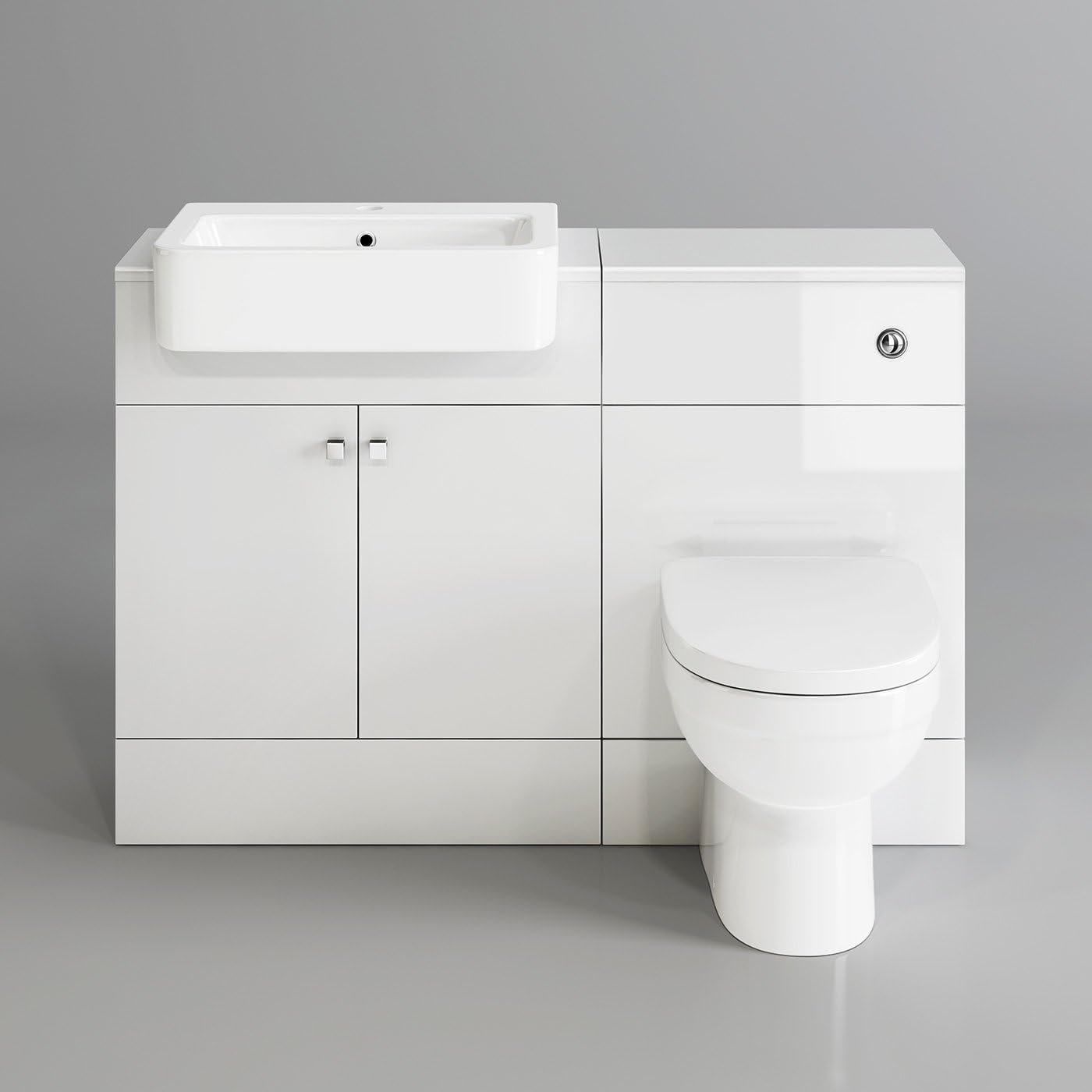 Harper Floor Standing Bathroom Suite With D-Shape Toilet