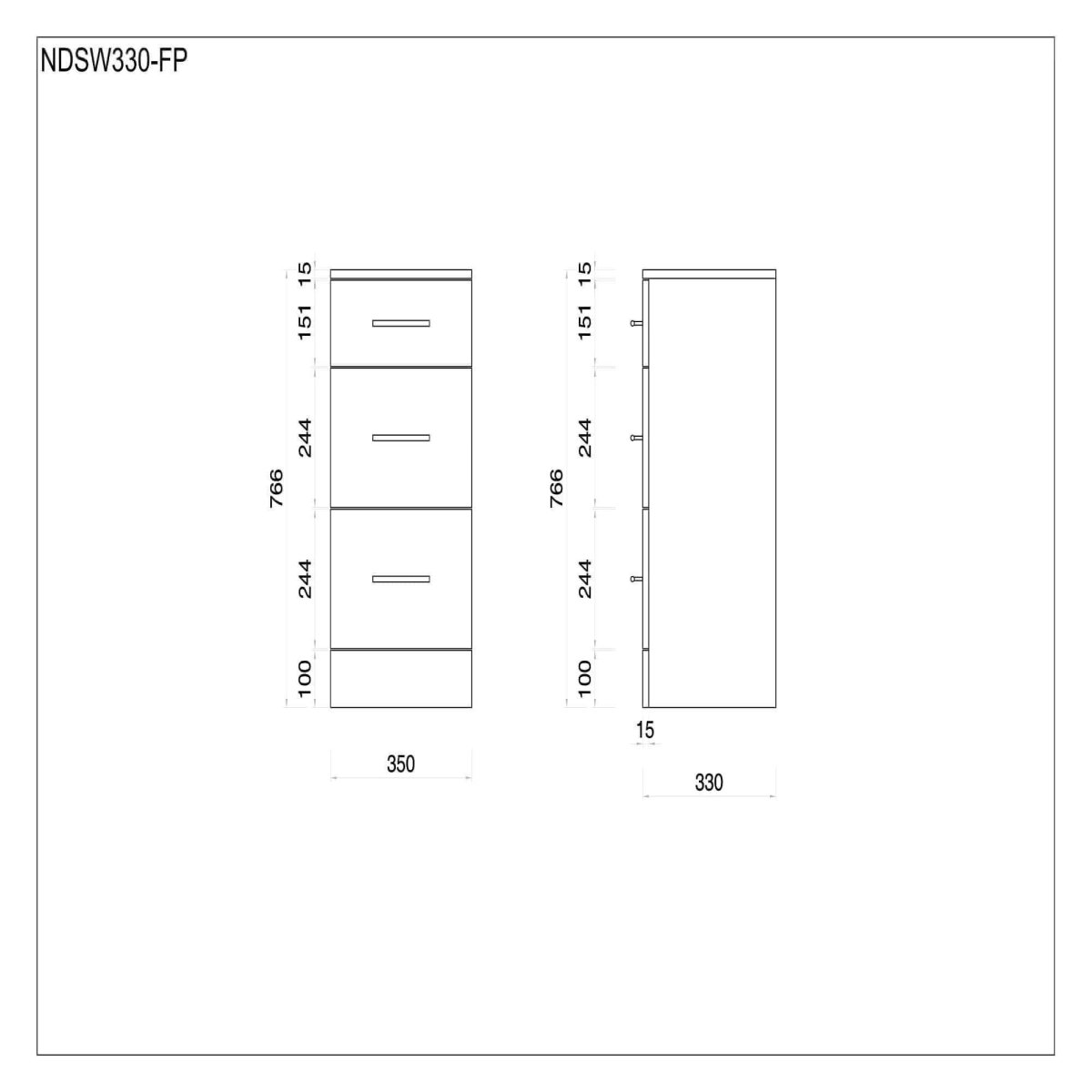 Mars 4 Drawer Storage Unit - Gloss White - Drawer Options