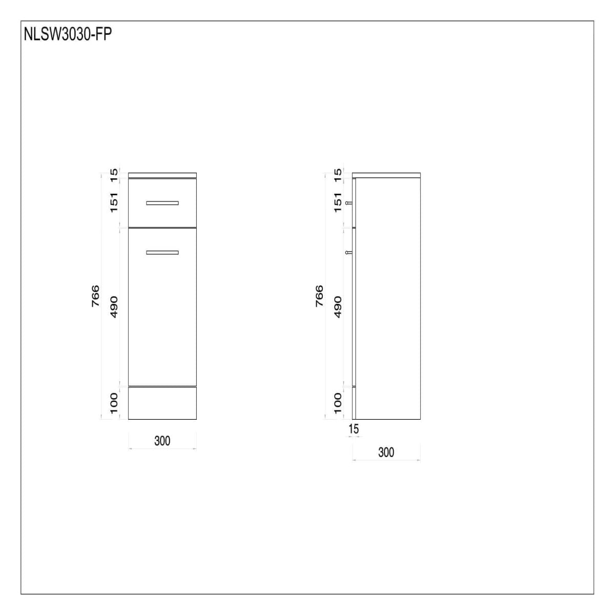 Mars Laundry Unit - Gloss White