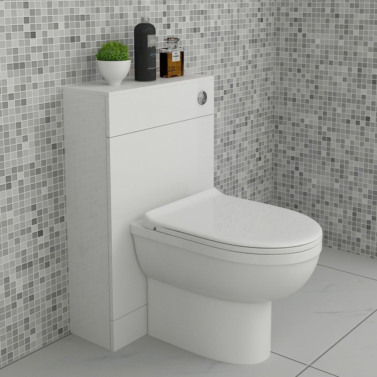 Venus WC Unit in White - Stylish and Modern Bathroom Storage Solution, Ideal for Contemporary UK Homes. Sleek Design, Space-Saving, High-Quality Finish. Available at Bathroom4Less.co.uk.