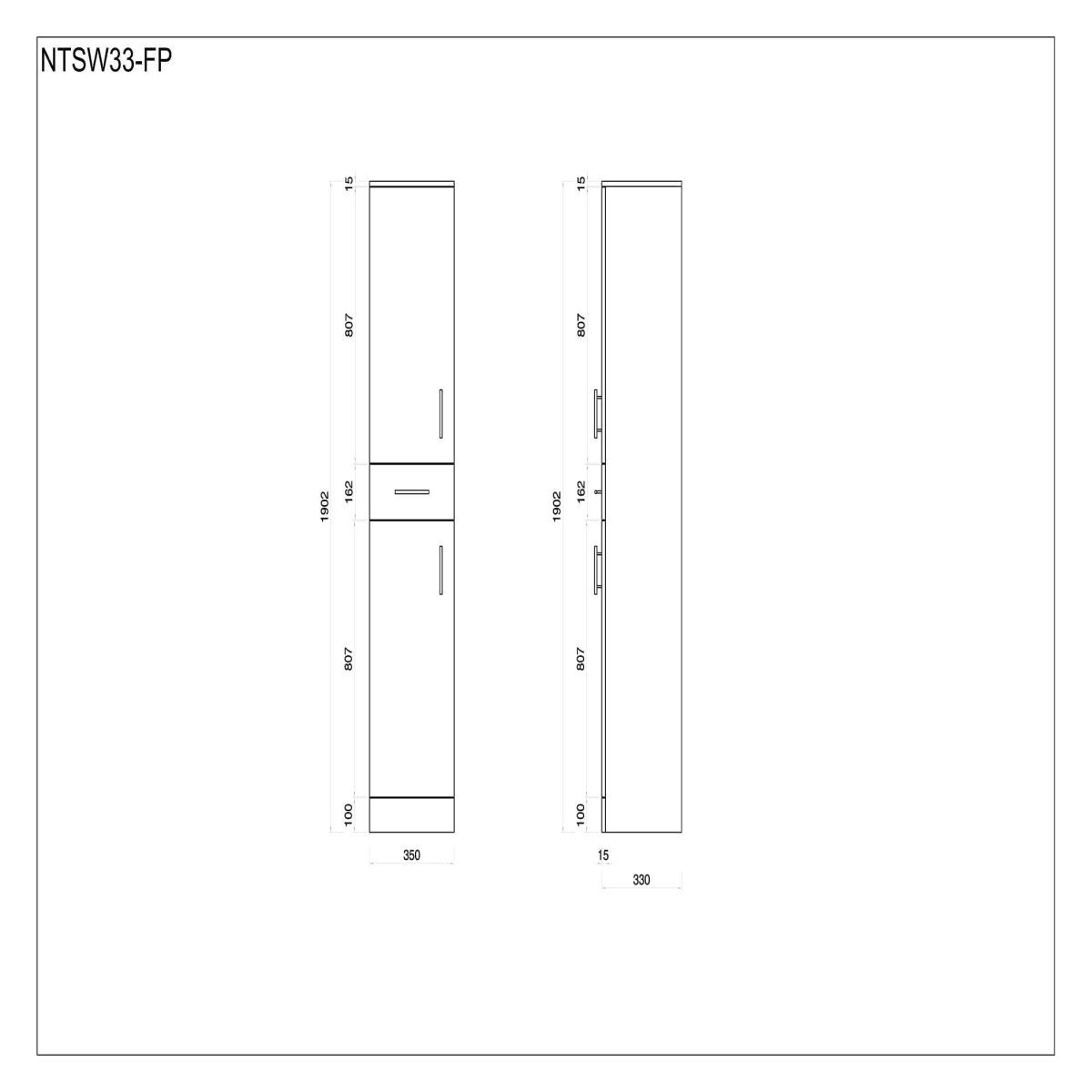 Mars Tall boy Unit - Gloss White