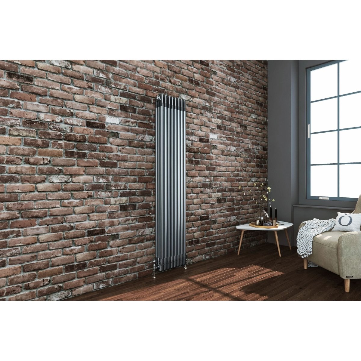 Helena MKII Column Vertical Radiator - Raw Metal