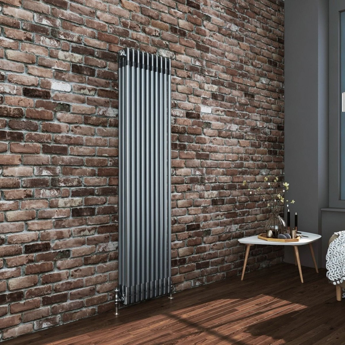 Helena MKII Column Vertical Radiator - Raw Metal