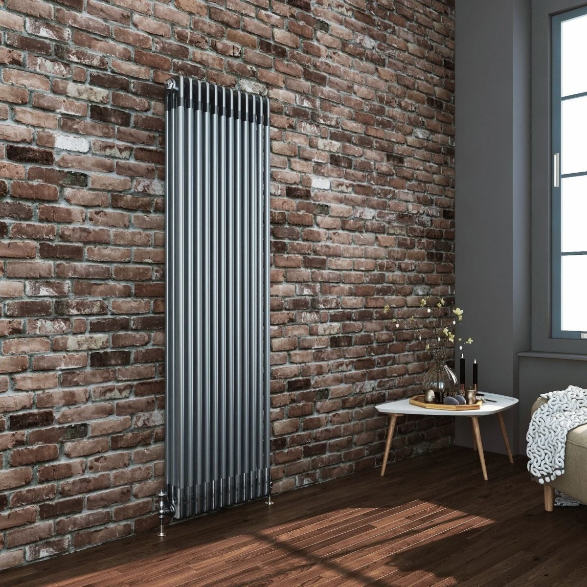 Helena MKII Column Vertical Radiator - Raw Metal