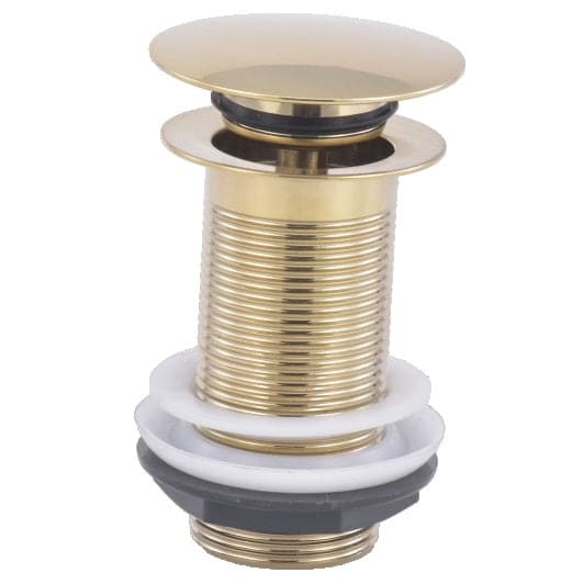 Ideal Full Dome Waste Unslotted - Brushed Brass