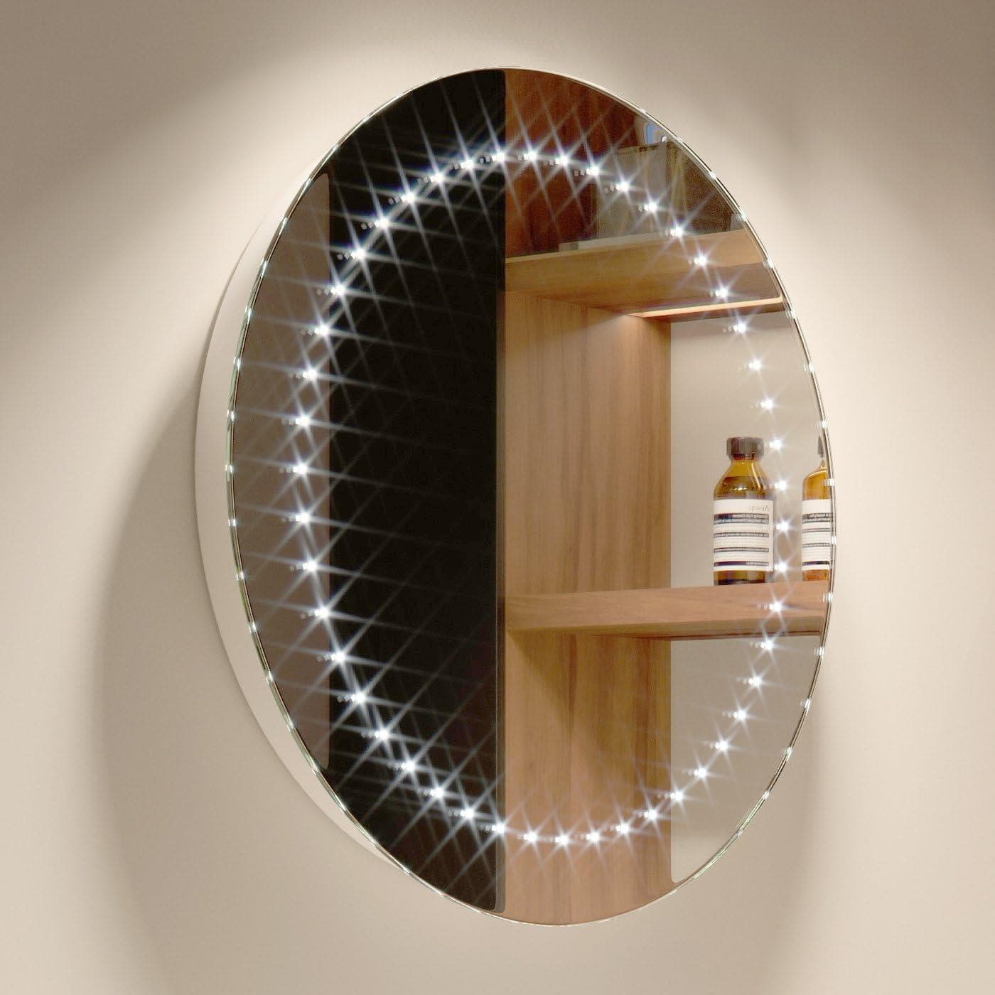 Round illuminated mirror deals 500mm