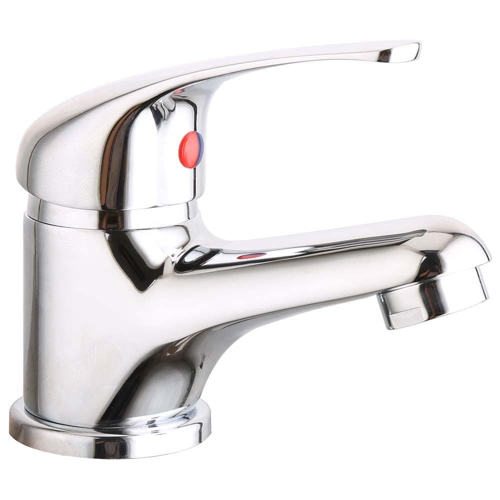 VeeBath Egham Bath Basin Taps Set Designer Chrome Sink Tap & Bath Shower Mixer