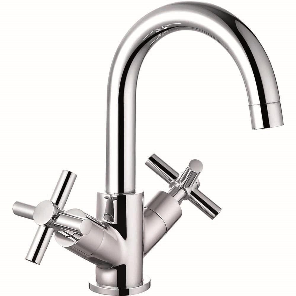 VeeBath Elmbridge Bath Basin Taps Designer Chrome Sink Tap & Bath Shower Mixer