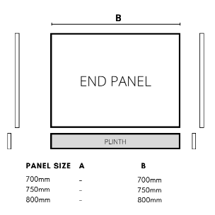 Acubase Waterproof End Bath Panel - Anthracite