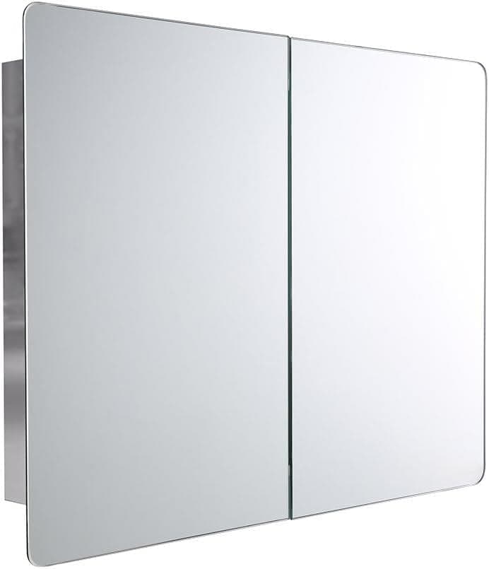 iBathUK Furniture > Mirrors iBathUK Mirror Double Door Cabinet Wall Mount Storage Unit Stainless Steel