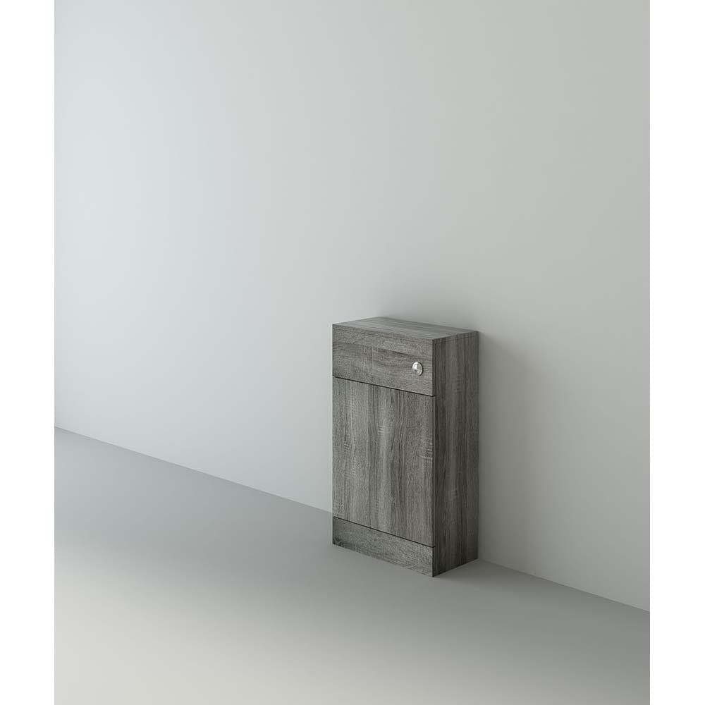VeeBath Lumin Grey Avola Back to Wall BTW WC Toilet Furniture Unit - 500mm