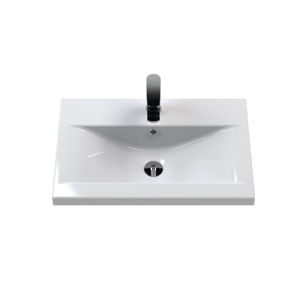 Nuie Wall Hung Vanity Units,Modern Vanity Units,Basins With Wall Hung Vanity Units,Nuie Nuie Athena 1 Drawer Wall Hung Vanity Unit With Basin-2 600mm Wide