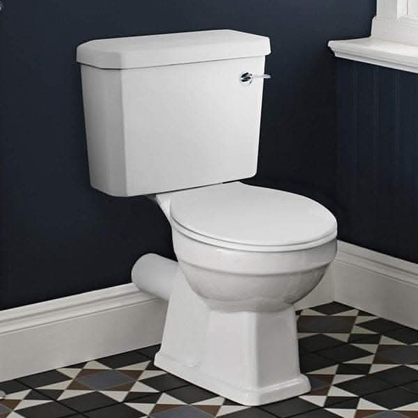 Nuie Carlton Close Coupled Toilet With Cistern And Soft Close Seat - W ...