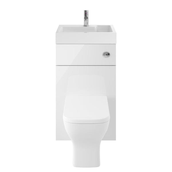 Nuie Floor Standing Vanity Units,Modern Vanity Units,Basins With Floor Standing Vanity Units,Nuie Gloss White Nuie Mayford Floorstanding WC Unit With Basin 500mm x 890mm