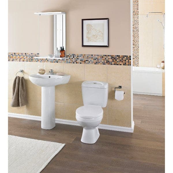 Nuie Full Pedestal Basins,Modern Basins Nuie Melbourne 550mm Basin With Full Pedestal - White