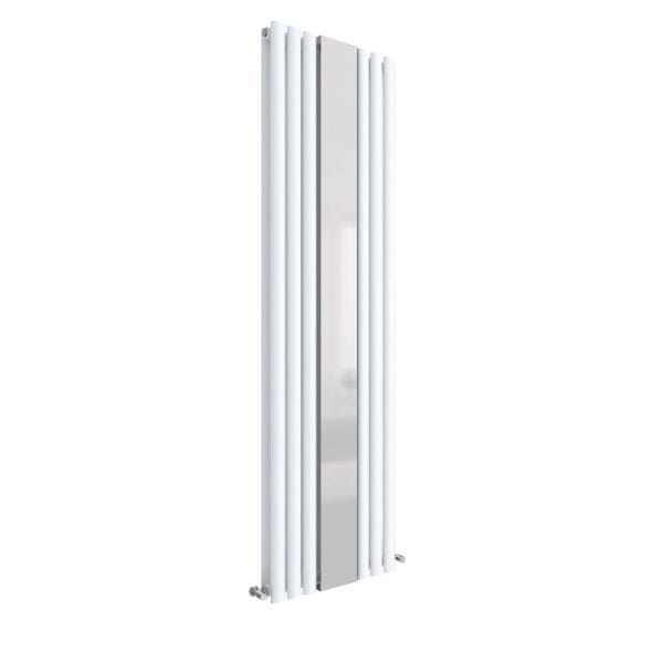 Nuie Vertical Designer Radiators,Modern Designer Radiators High Gloss White Nuie Revive Double Panel Vertical Designer Mirrored Radiator - 1800mm x 499mm