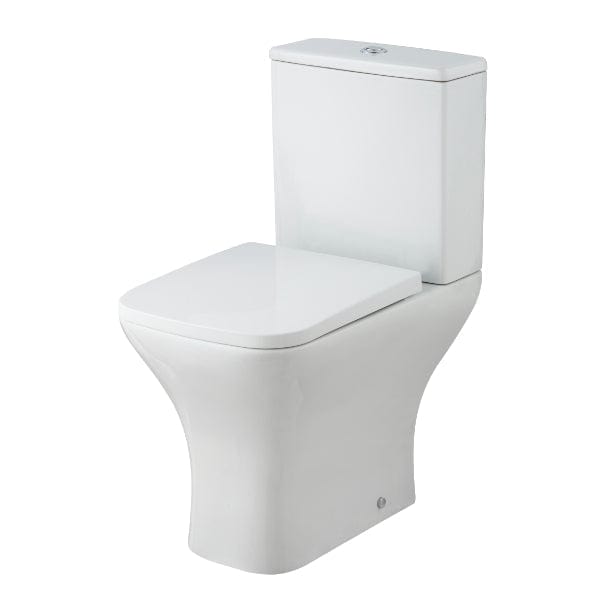 Nuie Close Coupled Toilets,Modern Close Coupled Toilets,Rimless Close Coupled Toilets Nuie Ava Rimless Close Coupled Toilet With Push Button Cistern And Soft Close Seat - White