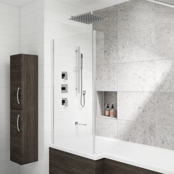 Nuie Concealed Shower Valves Nuie Windon 3 Outlet Concealed Shower Valve With Kit, Stop Tap And Bath Spout - Chrome