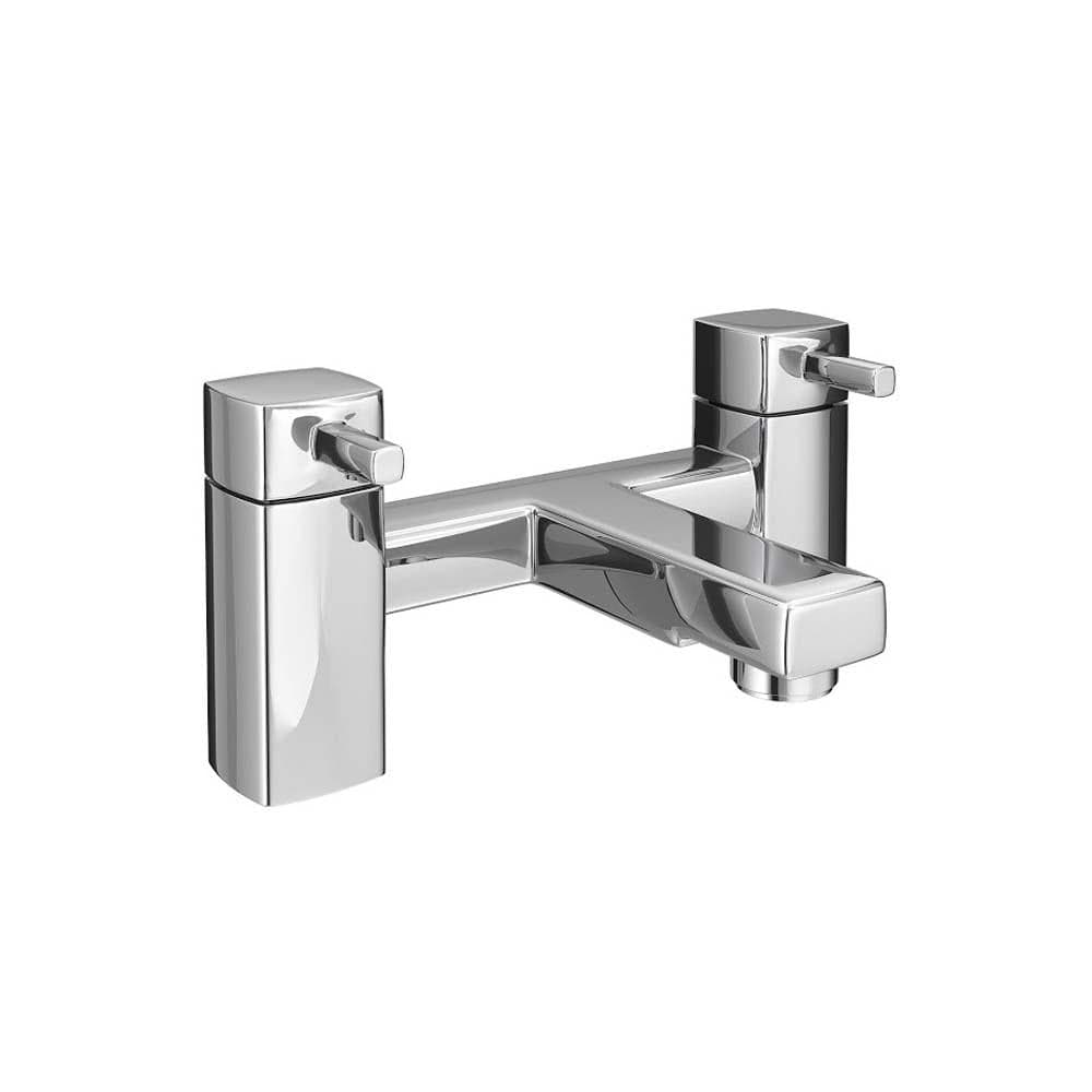 VeeBath Oldham Bath Basin Taps Set Designer Chrome Sink Mixer & Bath Filler Tap