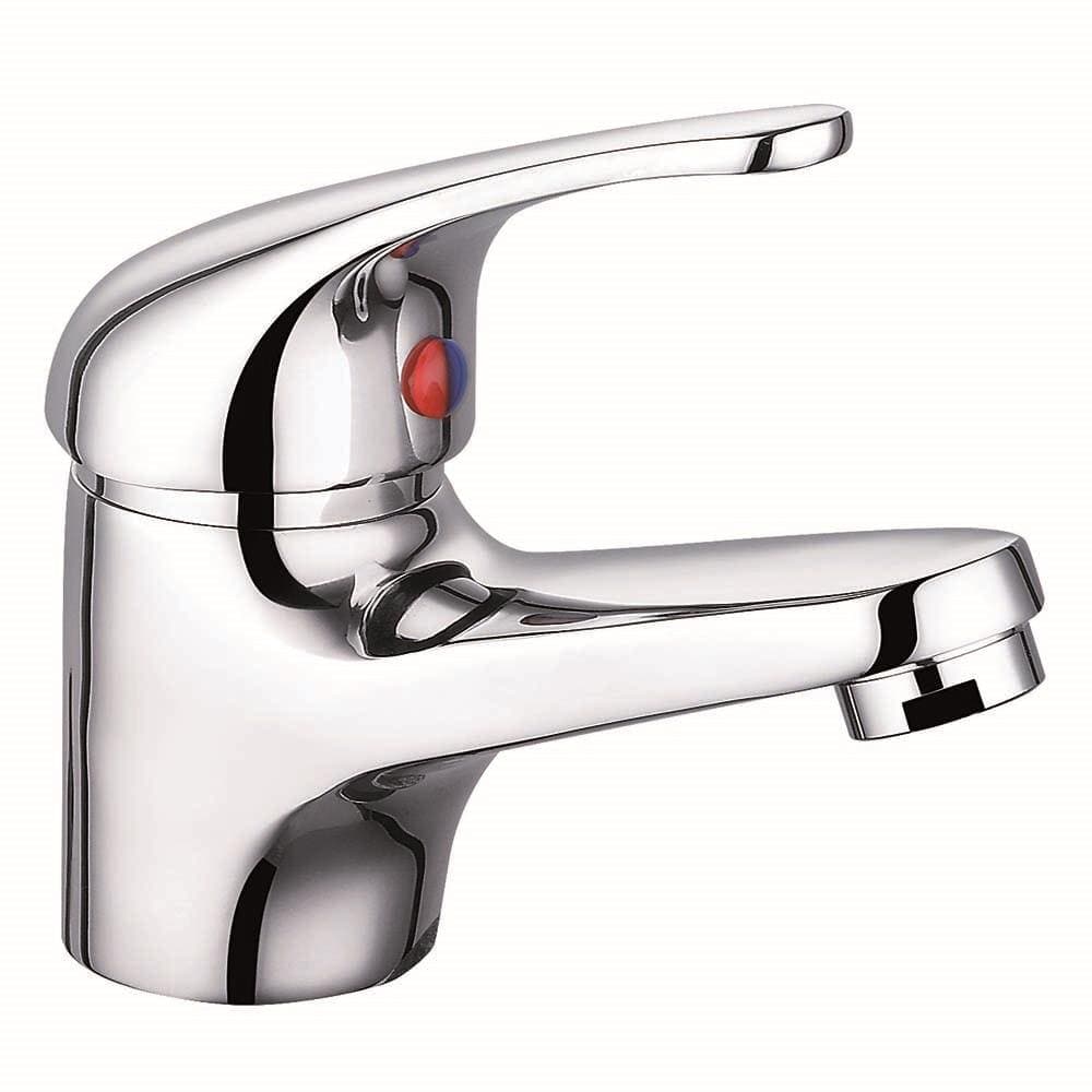 VeeBath Perth Mono Basin Mixer Tap Faucet, Sink Waste and Flexi Pipe - Chrome