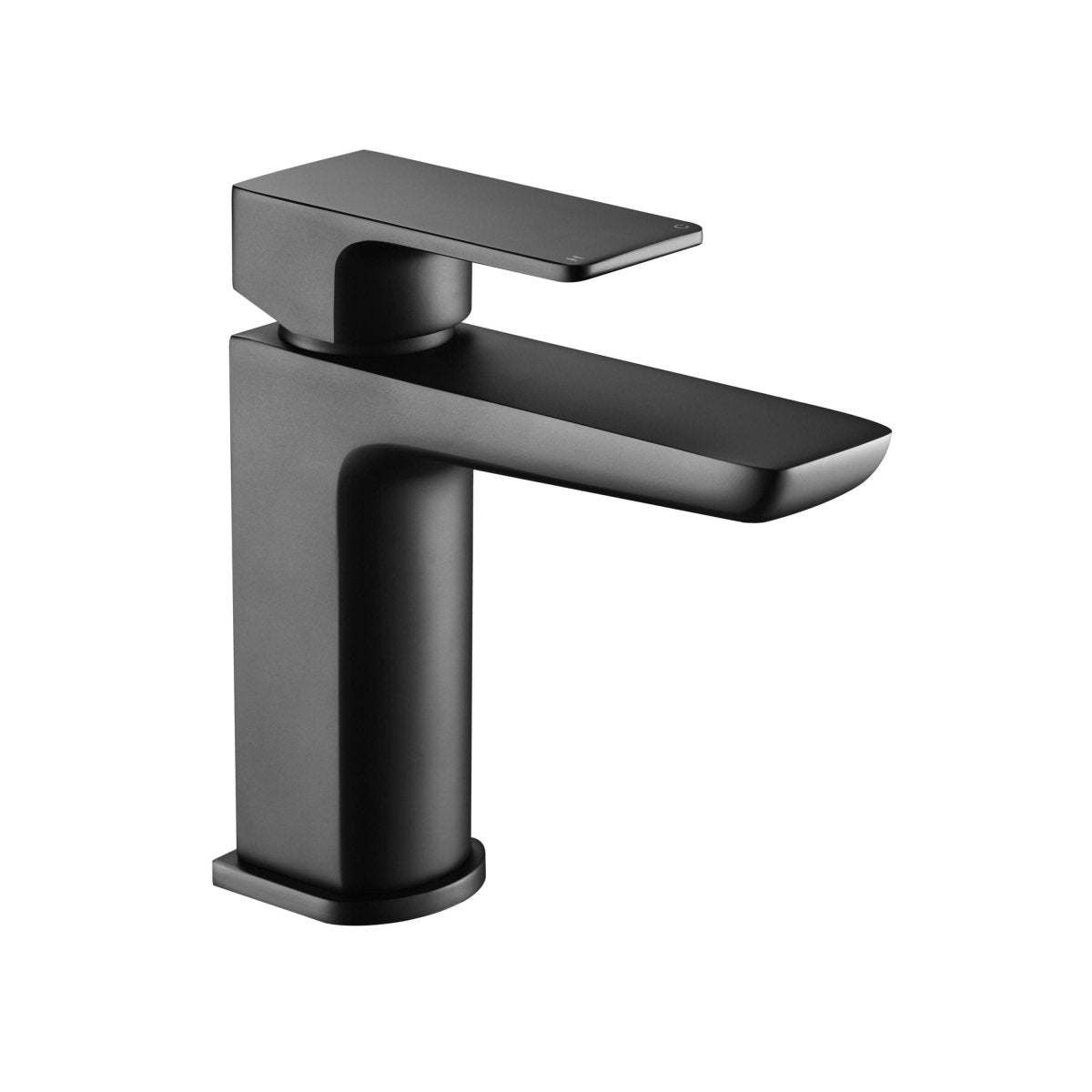 Lunar Soft Square Mono Basin Mixer Tap with Waste- Matt Black