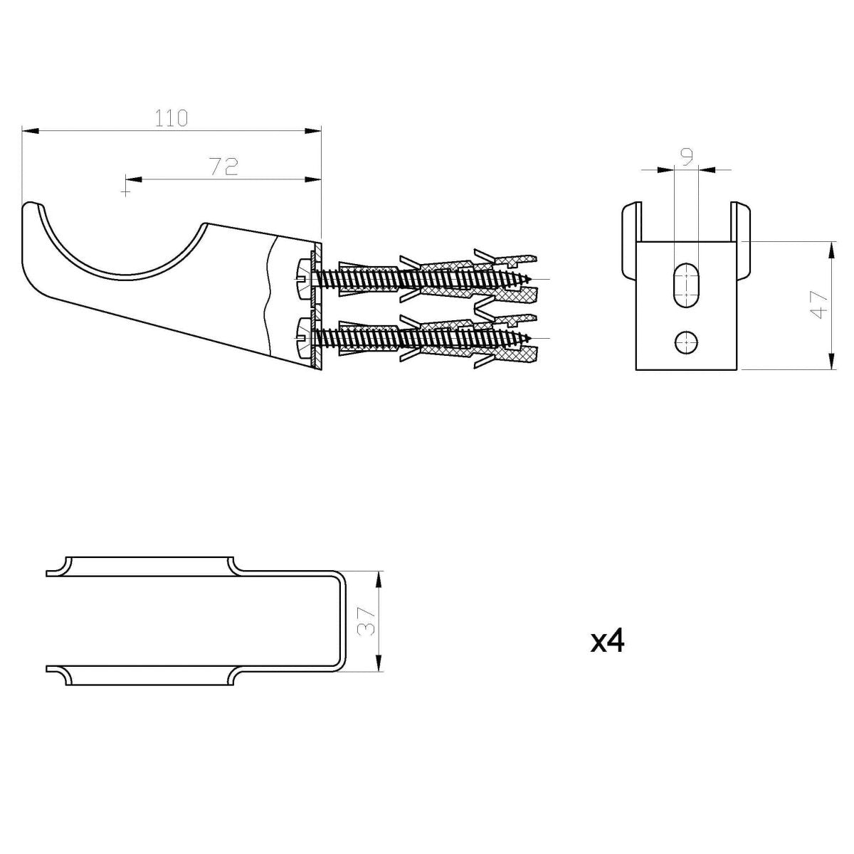 Bathroom4less Heating,Heating Accessories,Other Heating Accessories Wall Bracket for Radiator